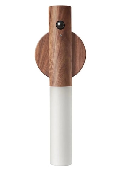 Lunaev Sensörlü Usb Şarjlı Mıknatıslı Taşınabilir Duvar Aplik Masa Lambası Ahşap Görünümlü Gün Işığı .