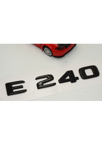 E 240 Bagaj Parlak Siyah ABS 3M 3D Yazı Logo
