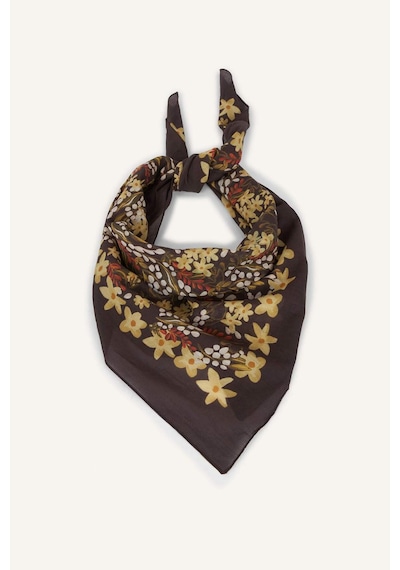 Defacto Manuka X Defacto Kadın Çiçek Desenli Pamuklu Bandana H9060ax26smbn104 Kahve-bn104