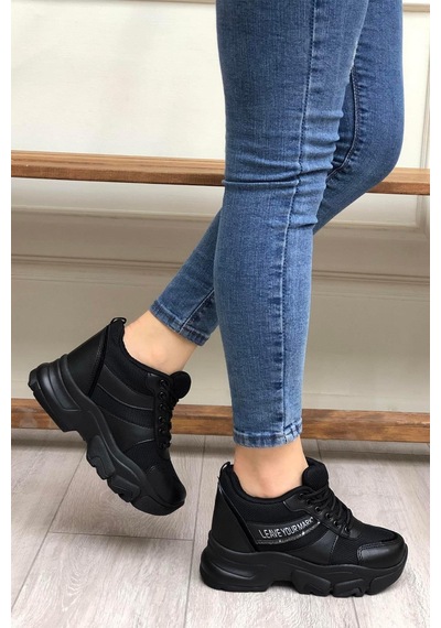 Flet 209 Siyah Kadın Spor Sneaker Siyah