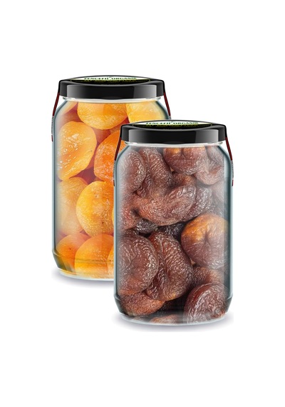 Jumbo Gün Kurusu Kayısı + Jumbo Sarı Kayısı Bi Kavanoz 660 Cc'lik Cam Kavanozlarda Y. Mahsül Kayısı Diğer