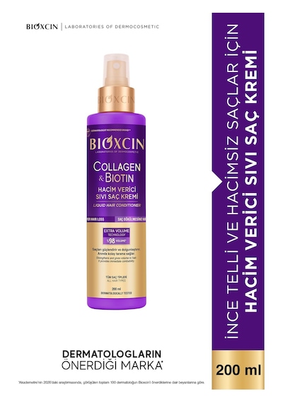 Collagen & Biotin Ekstra Hacim Sıvı Saç Kremi 200 Ml - İnce Ve Seyrek Saçlar