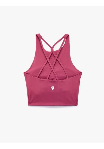 Koton Slim Fit Çapraz Sırt Askılı Sporcu Sütyeni Pembe 7wak30065nk Gülkurusu