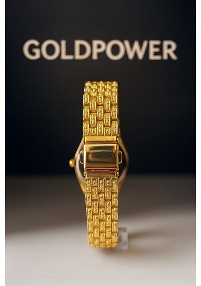 Taşlı Lüks Metal Kordon Kadın Kol Saati Gold/siyah - 652120563 İki Renk