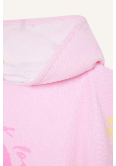 Defacto Kız Çocuk Çiçekli Kapüşonlu Panço H0522a826smpn1 Pembe-pn1