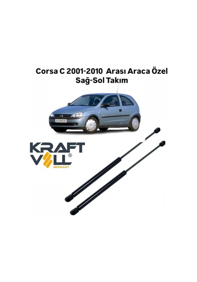 Corsa C 2001-2011 Araca Özel Sağ-sol Takım Bagaj Amortisörü Belirtilmemiş