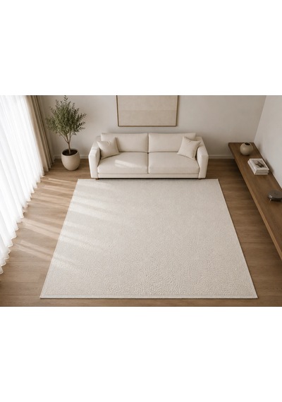 Hoom Rugs Sembol 2913 Krem Kemik Akrilik Dayanıklı Makine Halısı