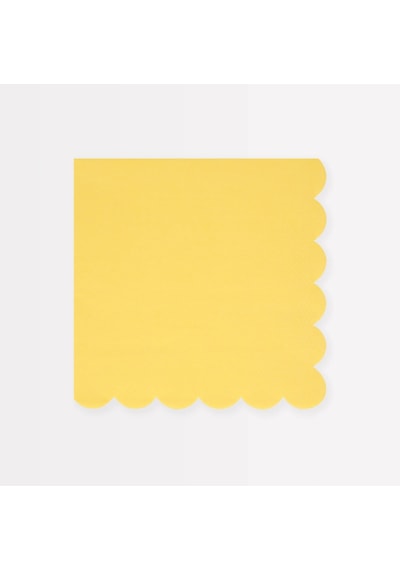 Meri Meri - Lemon Sherbert Large Napkins - Limon Sorbe Peçeteler X16