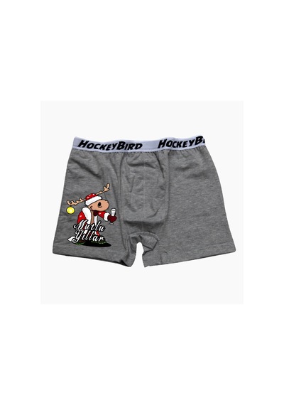 Mutlu Yıllar Erkek Gri Boxer Gri