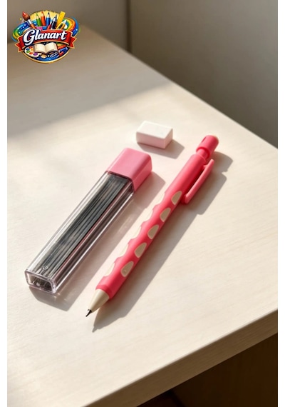 2.0 Mm Uç Ve Silgi Hediyeli 2.0 Mm Uçlu Kalem Seti 1 Adet Pembe