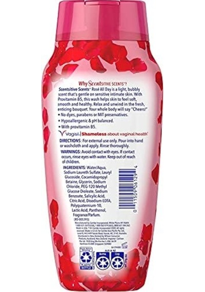 Vagisil Kadın Hijyen Yıkama Jeli, Rose All Day, Ph Dengeli, 12 Oz