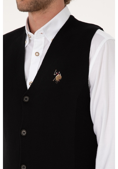 U.s. Polo Assn. Erkek Siyah Hırka Triko 50308565-vr046 Siyah