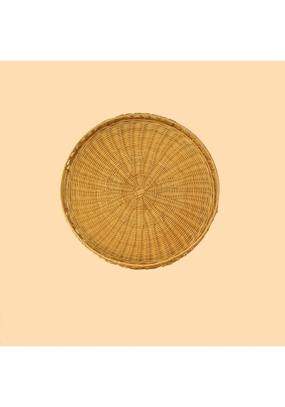Lantana 45x6 Cm. Rattan Tepsi Bej