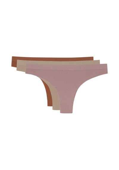 Los Ojos 3 Adet Fitilli Seamless Brezilya Modeli Külot 3xbrasil Fitilli Mor-bej-kahverengi Los Ojos 3 Adet Fitilli Seamless Brezilya Modeli Külot 3xbrasil Fitilli Mor-bej-kahverengi