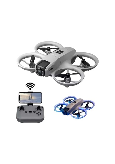 Işıklı Mini Drone Uzun Şarj Süreli Ve Yedek Pervane Setli