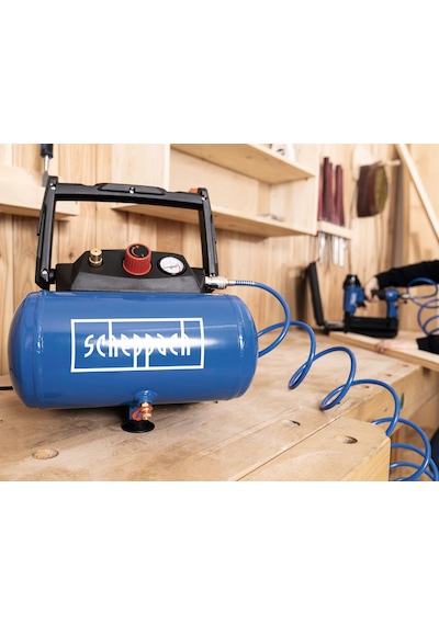 Scheppach Hc06 Yağsız Hava Kompresörü 1200 W 8 Bar 6lt- 5906153901