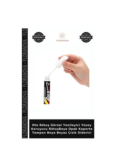 Oto Rötuş Görsel Yenileyici Yüzey Koruyucu Rötuşboya Opak Kaporta Tampon Boya Beyaz Çizik Giderici