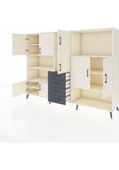 Hyperion Dolap 10 Raflı 4 Çekmeceli 8 Kapaklı 220x44x163 Aytaşı-a Aytaşı-aytaşı/antrasit Hyperion Dolap 10 Raflı 4 Çekmeceli 8 Kapaklı 220x44x163 Aytaşı-a Aytaşı-aytaşı/antrasit