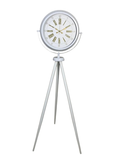 Royal White Gold Roma Rakam Tripod Ayaklı Saat Beyaz