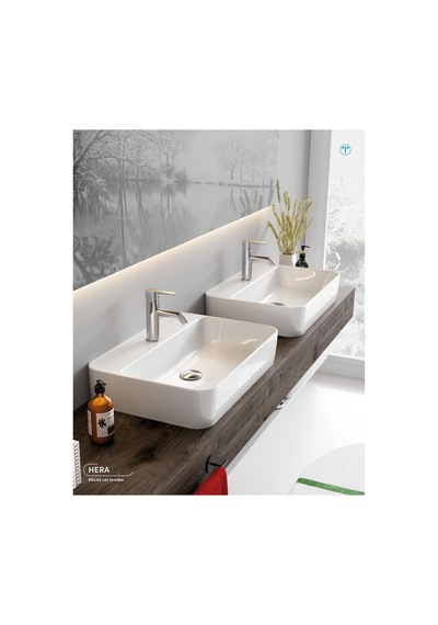 Cerastyle Hera 48 Cm Tezgah Üstü Çanak Lavabo Beyaz
