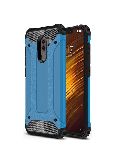 Noktaks - Xiaomi Uyumlu Xiaomi Pocophone F1 - Kılıf Çift Katman Zırh Tank Crash Military Kapak - Kırmızı