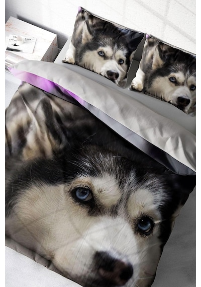 Çift Kişilik Pamuk Saten Nevresim Takımı Husky - 200x220 Cm, Monohome60671 Diğer