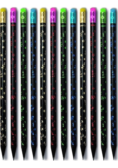 Faber-castell Party Silgili Kurşun Kalem 12 Adet 0