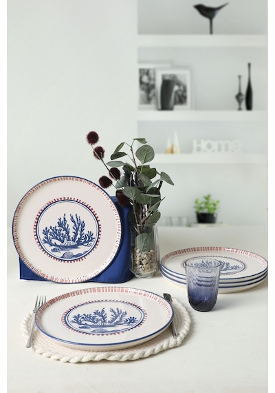 Keramika Marine Wonders Nordic Servis Tabağı 28 Cm 6 Adet 227411 Çok Renkli