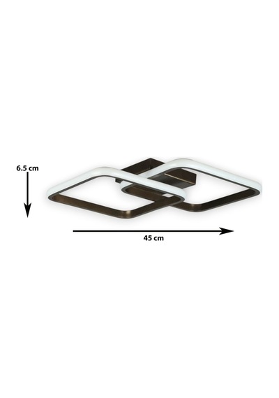 Kira Bronz Renk Modern Tasarım Salon - Mutfak - Hol - Yatak Odası Beyaz Led Avize Bronz