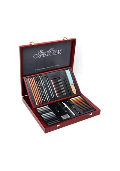 Cretacolor Selection Premium Çizim Seti Ahşap Kutu 53 Parça 40060