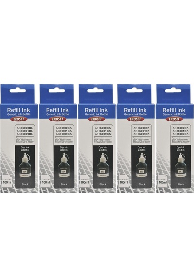 Ekoset Brother Dcp T300 T310 Uyumlu Siyah Mürekkep 100 ML 5 Adet