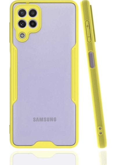 Galaxy M32 Kılıf Kamera Korumalı Arkası Şeffaf Silikon