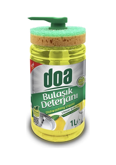 Doa Sıvı Bulaşık Deterjanı Süngerli Limon Kokulu 1 L