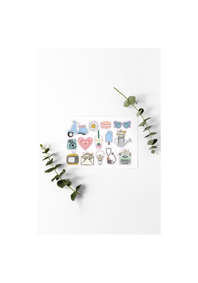Vintage Karışık Tasarımlı A5 Stickers Çıkartma Pytkstk066