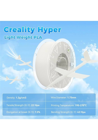 Creality Hyper Lw Light Weight Hafif Pla Siyah 1.75mm 1kg Filament