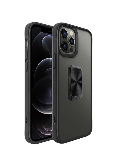 Zore Apple Uyumlu iPhone 12 Pro Max  V-bax Kılıf-siyah Siyah