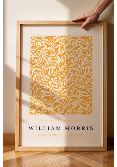 William Morris Willow Bough Çerçeveli Tablo - Söğüt Dalı Deseni - Eklektik Tarz Duvar Dekoru