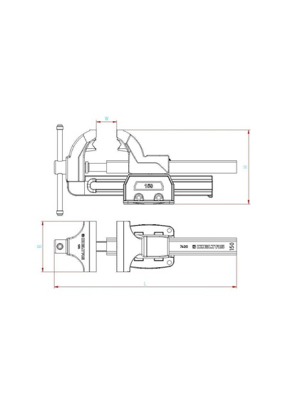 Izeltaş 7400300100 Dövme Çelik Mengene 100 MM