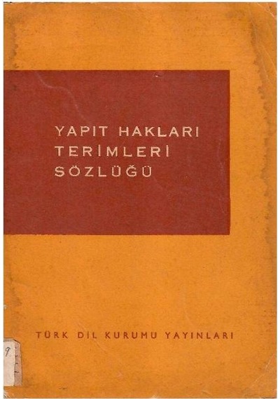 Yapıt Hakları Terimleri Sözlüğü - Muzaffer Uyguner