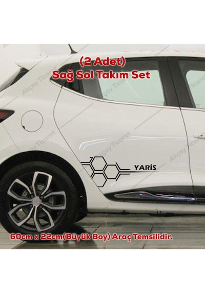 Toyota Yaris Kapı Altı Sticker Yaris Sticker Toyota Oto Sticker