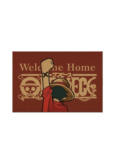 Decovetro Renkli Kapı Önü Halı Paspas One Piece Luffy Baskılı 40 X 60 Cm Çok Renkli
