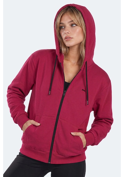 Slazenger Flores Kadın Kapüşonlu Fuşya Sweatshırt