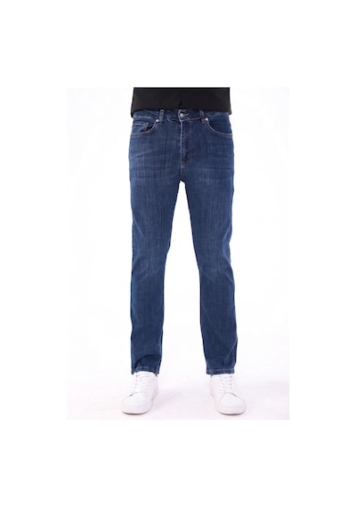 Blayn Jeans Erkek Tint Efekt Diz İzi Yapmayan Pamuklu Esnek Denim Jean Kot Pantolon Regular Kalıp Koyu Lacivert