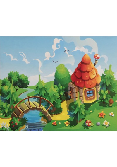 Magic Art Sayılarla Boyama Tuval 40x50 Cm Şirin Köy