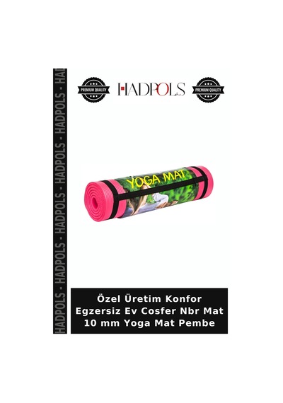 Özel Üretim Konfor Egzersiz Ev Cosfer Nbr Mat 10 Mm Yoga Mat Pembe