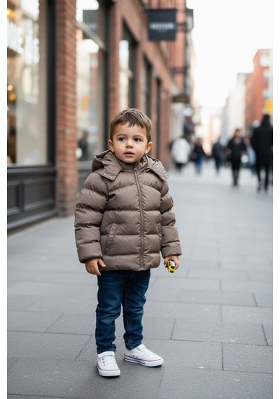 Benitto Kids Erkek Bebek Şişme Mont 51374 Kahve