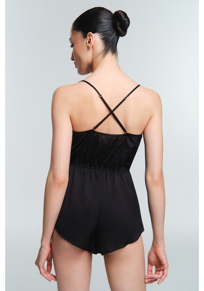 Penti Siyah Obsidia Dantelli Body