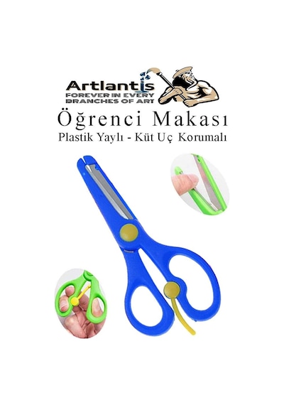 Öğrenci Makası Plastik Yaylı Ve Küt Uç Korumalı 1 Adet Okul Makası Çocuk Makası Çocuklar İçin Güvenli Okul Öncesi Anasınıfı Etkinlik