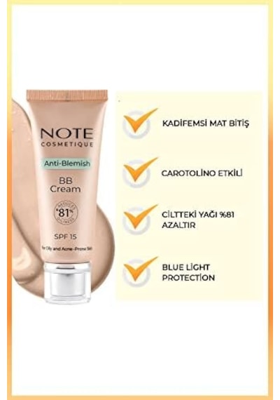 Anti-blemish Bb Cream 02 Light Cream Spf 15 Akneye Yatkın Ciltler Bb Krem 0