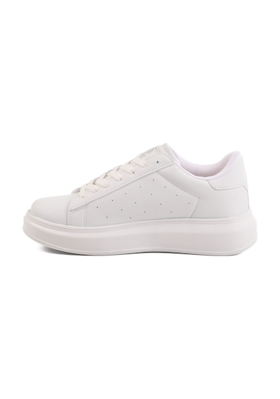 Beyaz Bağcıklı Kadın Sneaker 156 G Beyaz